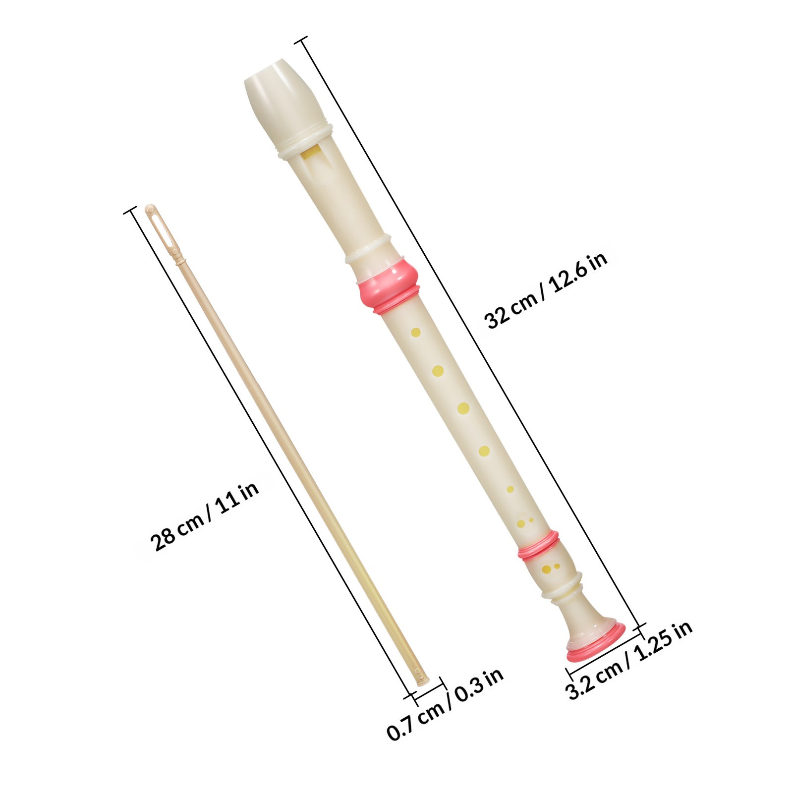 2Pcs Soprano Recorder 8 Holes  - đánh giá và giá Soprano Recorder Plastic