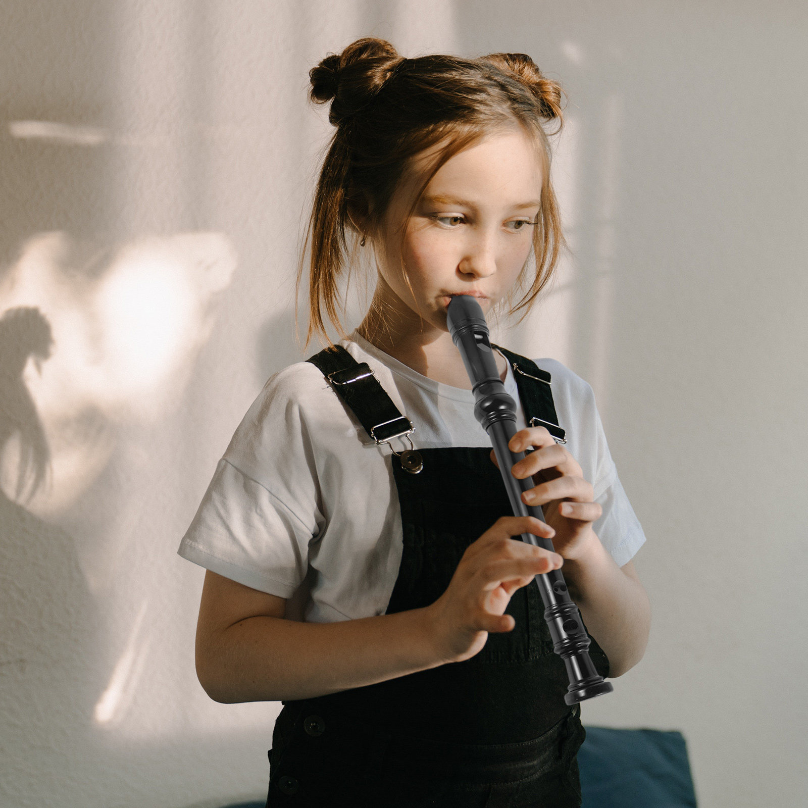 8 Hole Soprano Recorder Black  - đánh giá và giá Soprano Recorder Plastic